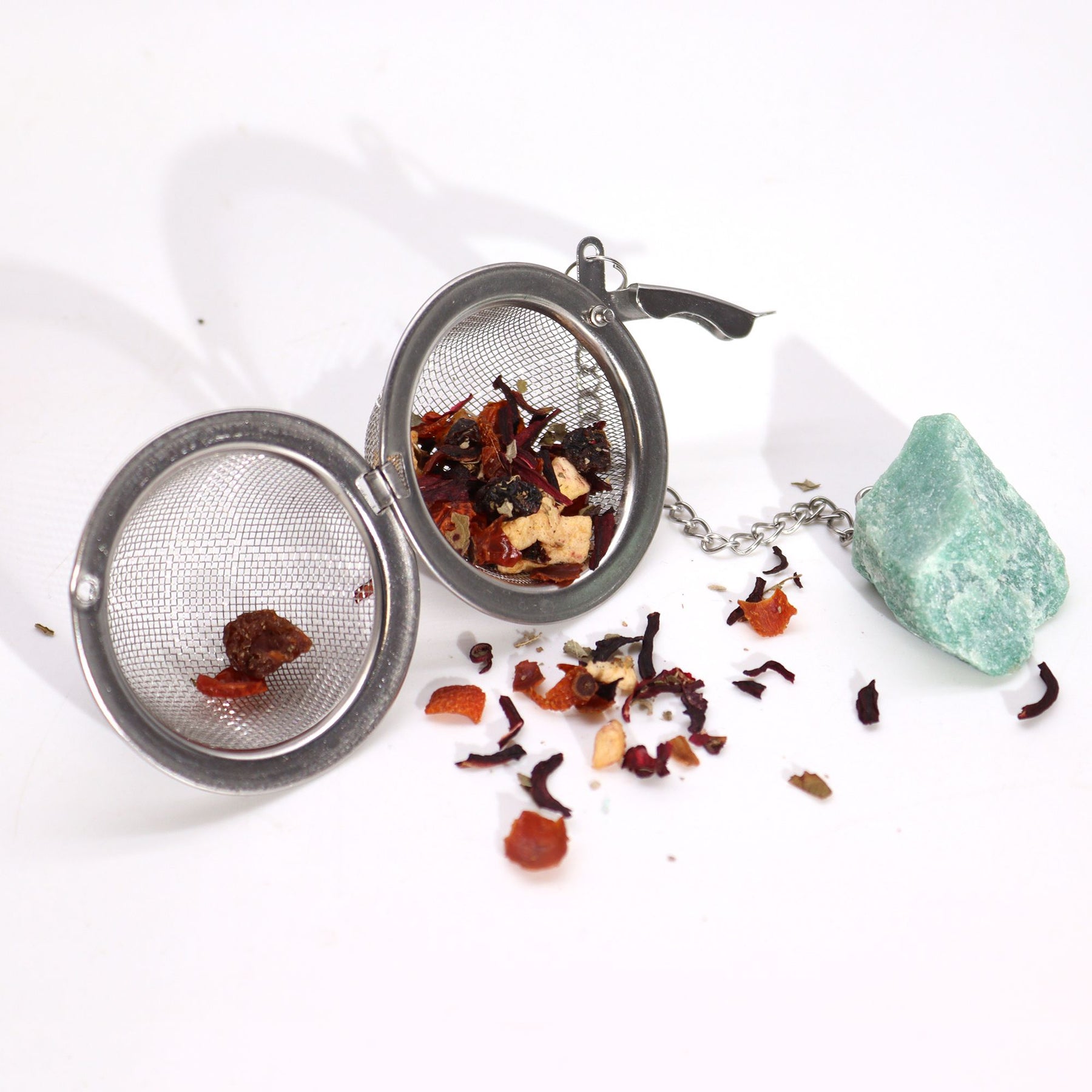 Raw Aquamarine Crystal Tea Strainer – Mental Clarity Infuser