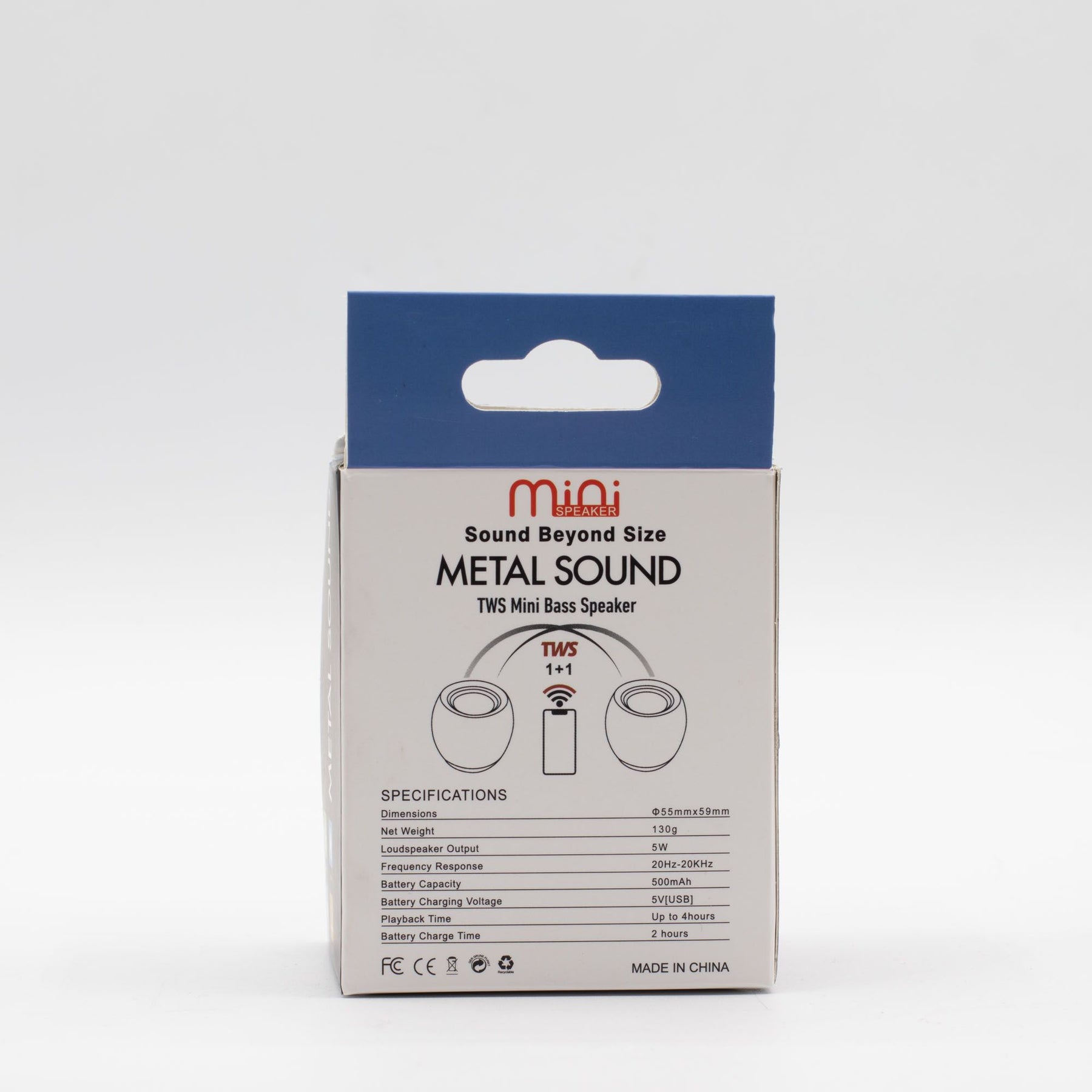 Two Mint Rock speakers paired in TWS mode for stereo sound, placed on desk with music streaming from phone