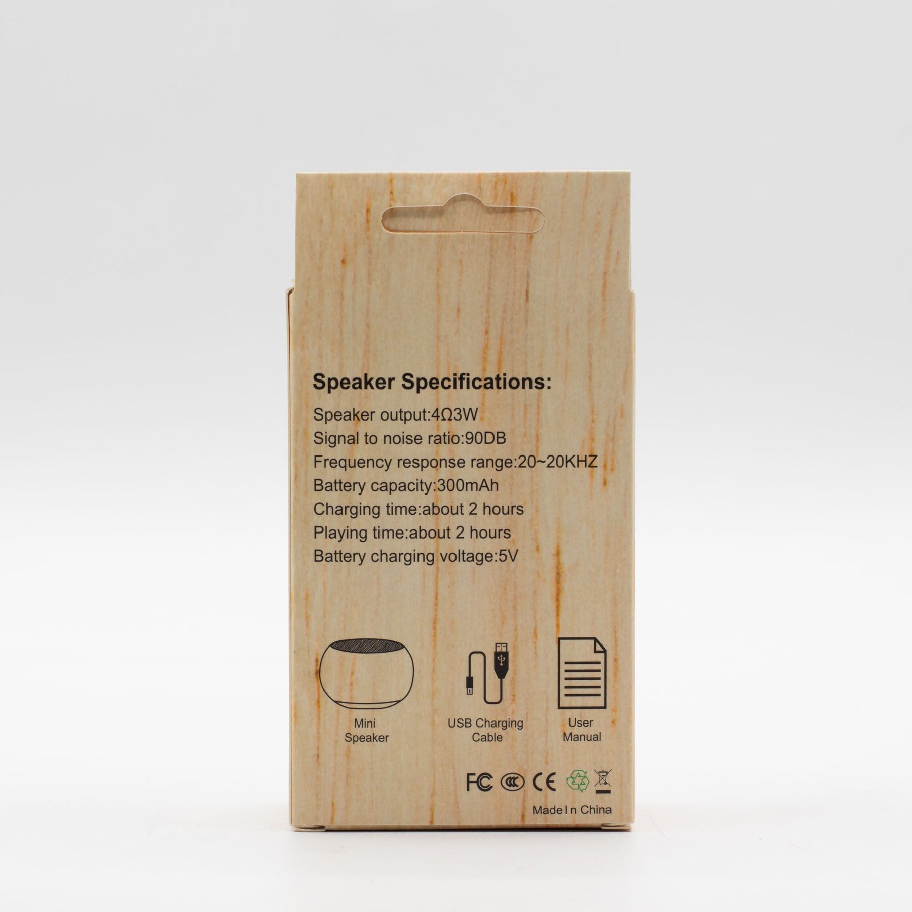 Wooden Mandela Effect Mini Speaker – Natural Wood 3W Bluetooth