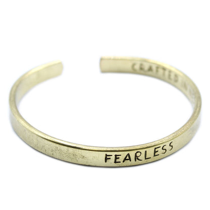 Brass Inspiration Bracelet – Handmade Nepal Mantra Cuff