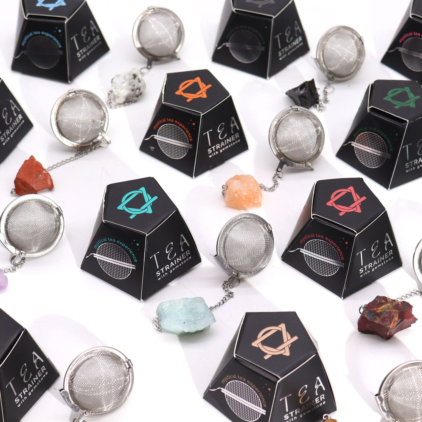 Raw Aquamarine Crystal Tea Strainer – Mental Clarity Infuser