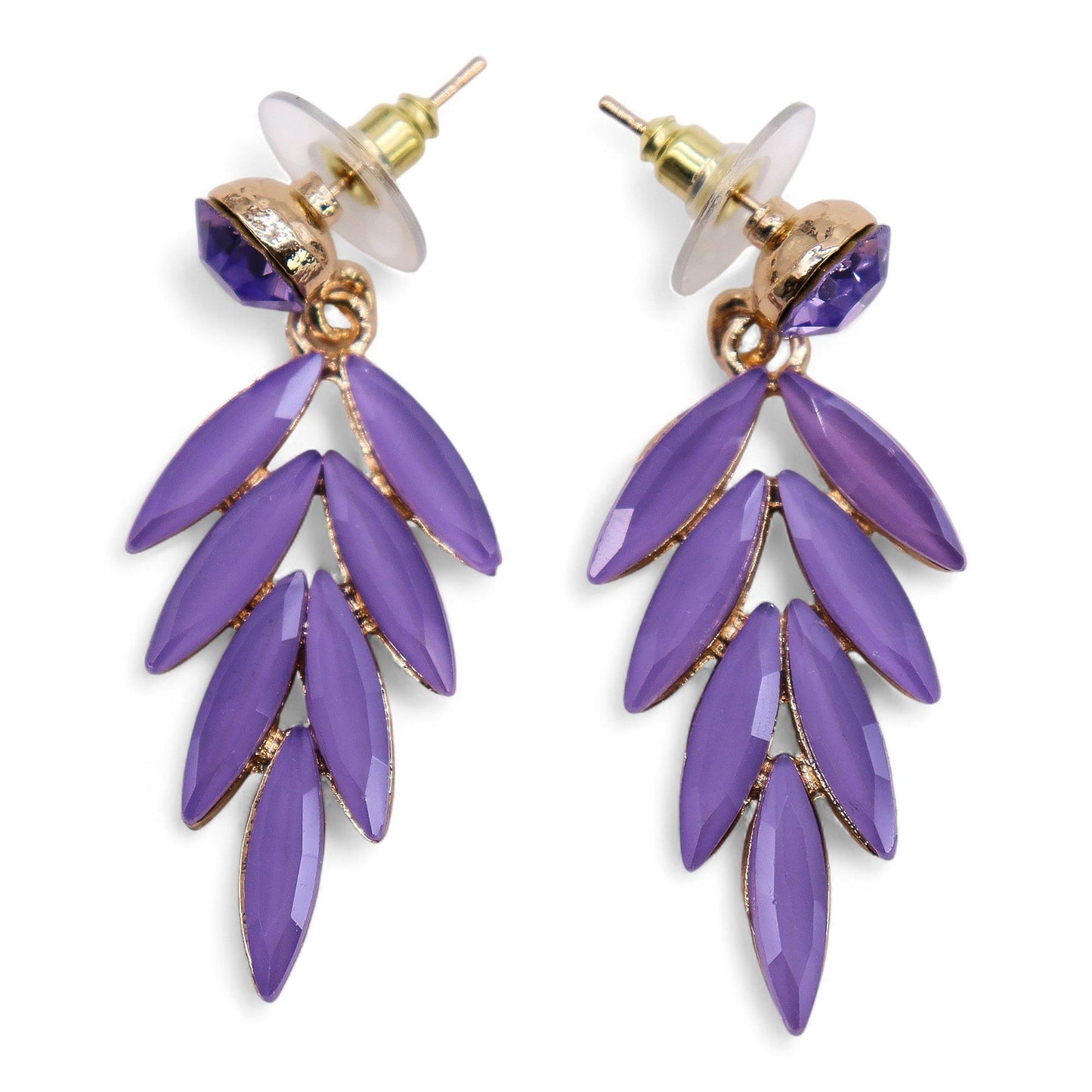 Vintage Glass Long Drop Earrings - Nymph Aurora Collection
