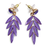 Vintage Glass Long Drop Earrings - Nymph Aurora Collection