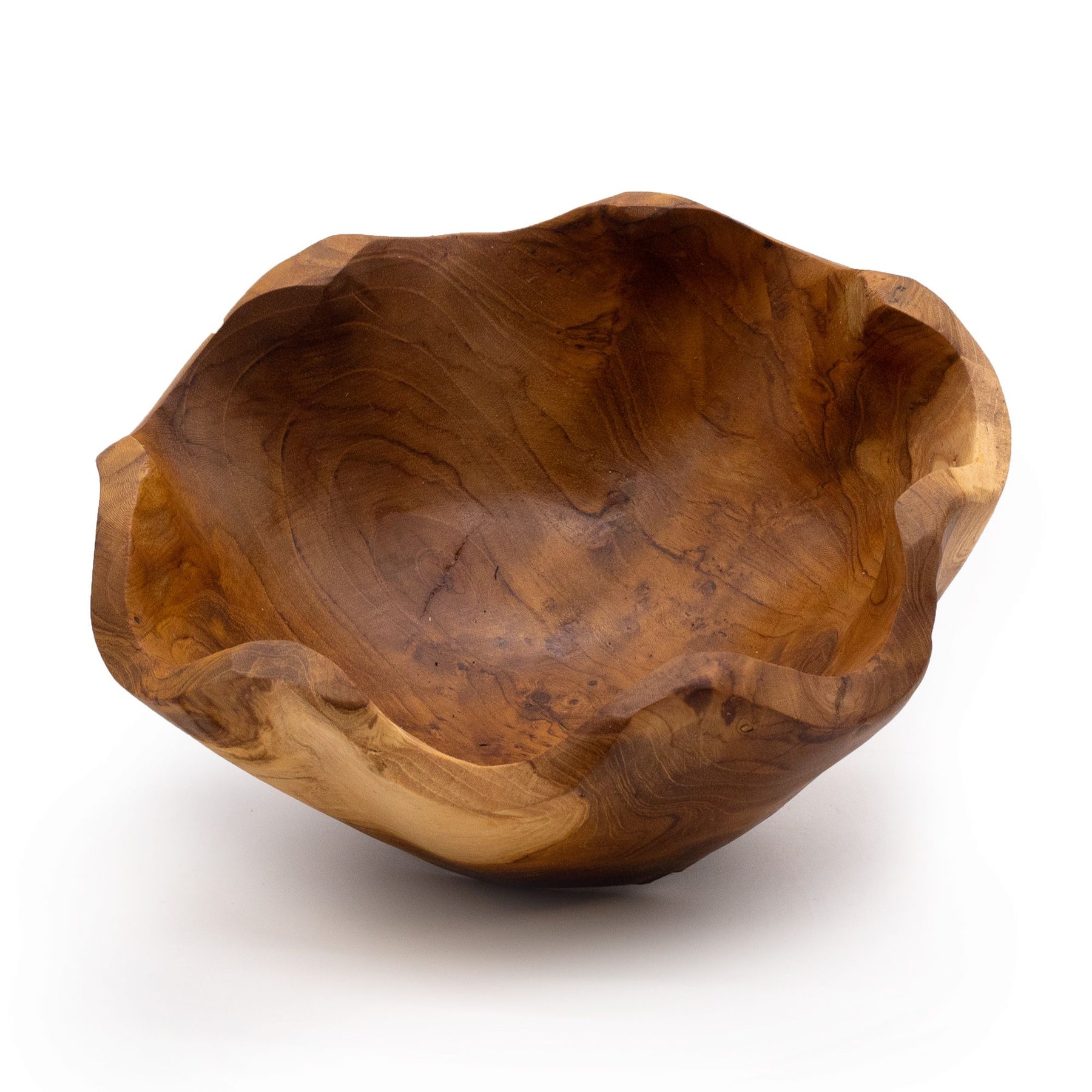 Close-up of smooth teakwood texture and warm grain patterns, highlighting craftsmanship and natural finish