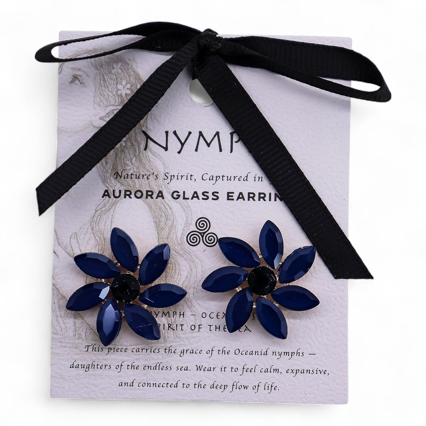 Vintage Glass Flowers Earrings – Stainless Steel