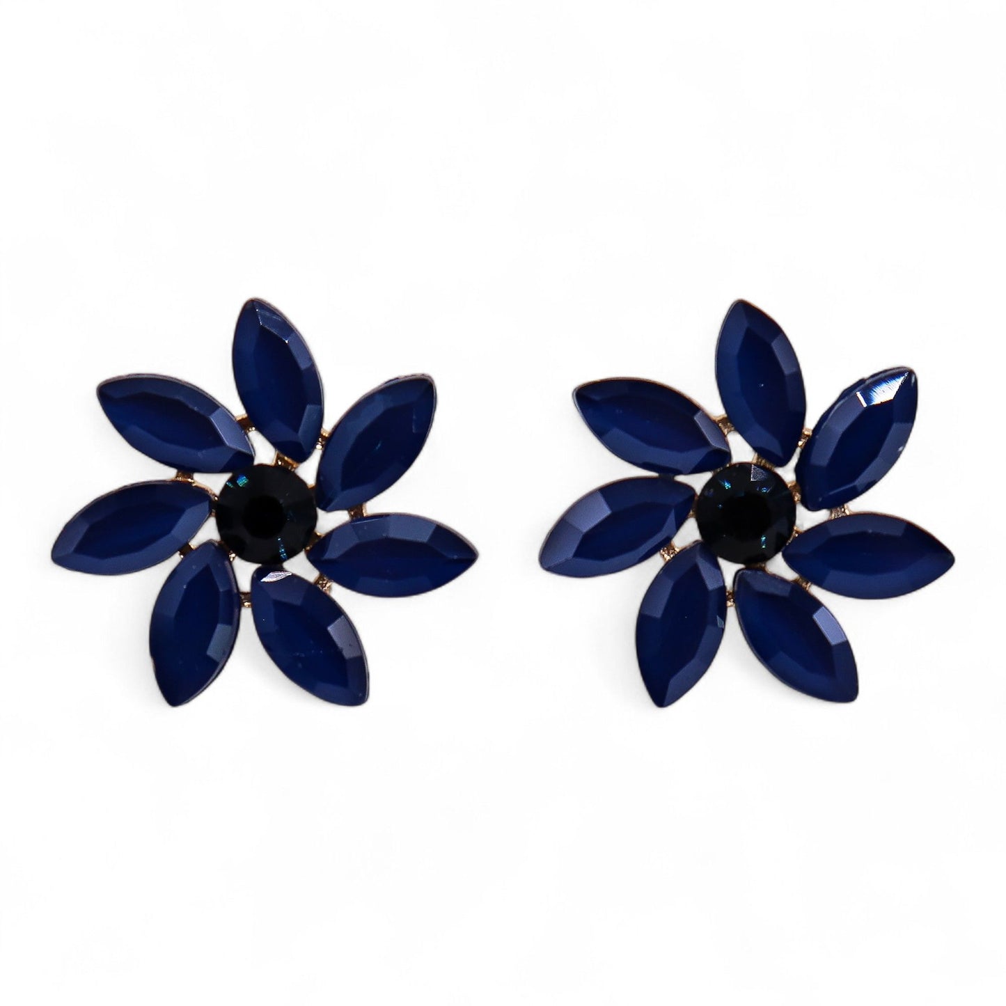 Vintage Glass Flowers Earrings – Stainless Steel