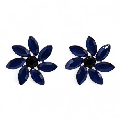 Vintage Glass Flowers Earrings – Stainless Steel