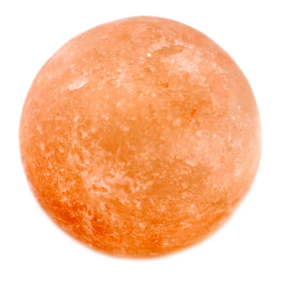 Smooth ball-shaped Himalayan salt crystal deodorant stone