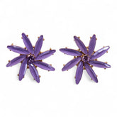 Vintage Glass Flowers Earrings – Stainless Steel