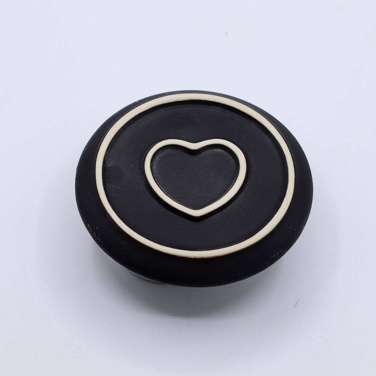White & grey ceramic mandala smudge holder
