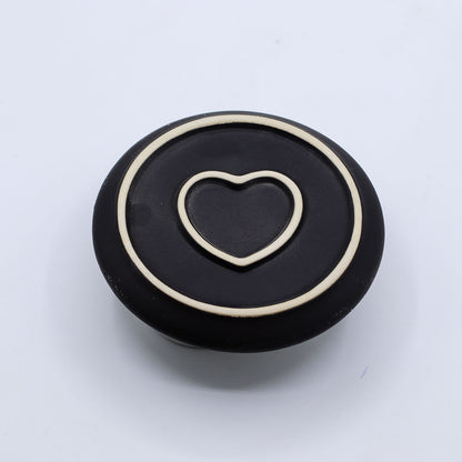 White & grey ceramic mandala smudge holder