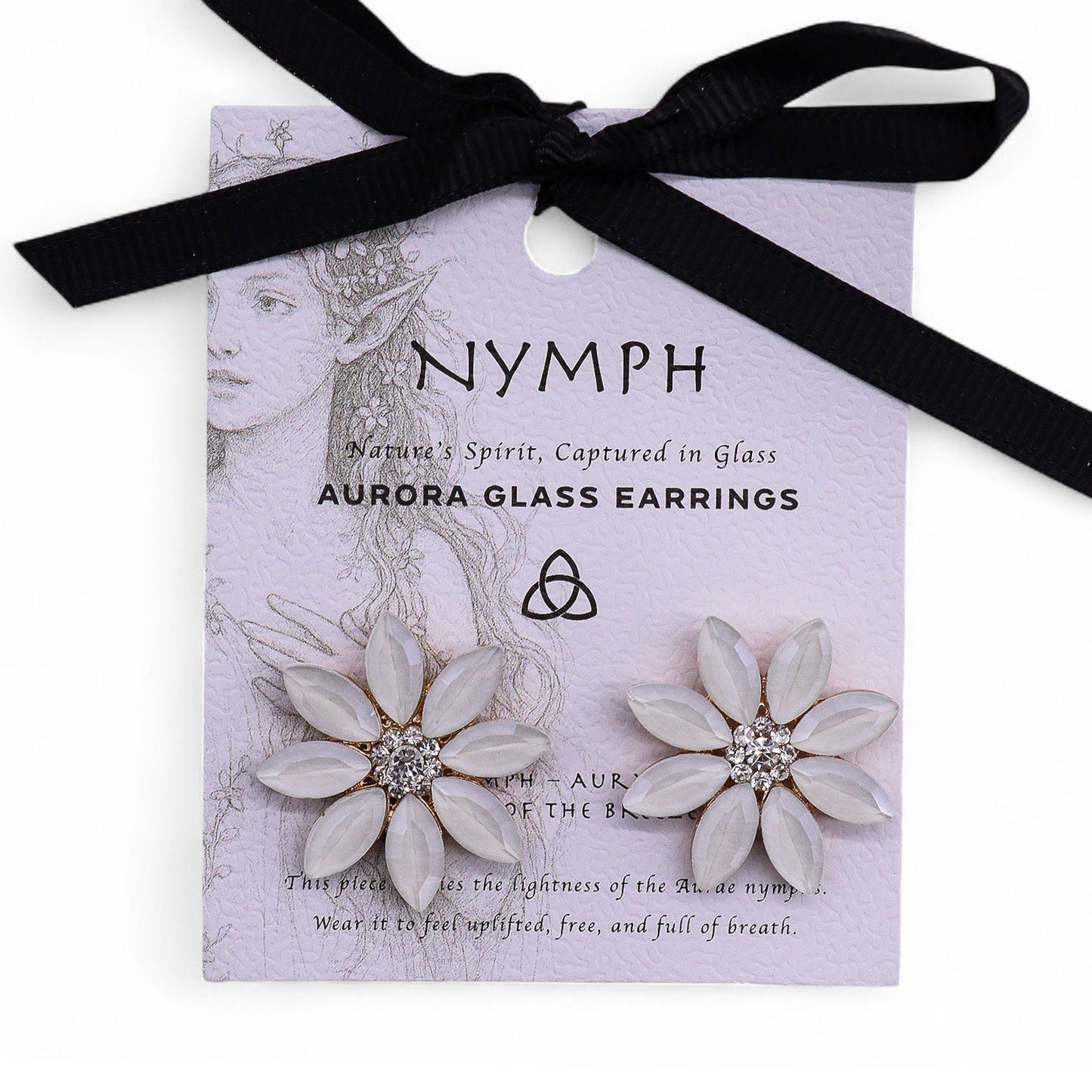 Vintage Glass Flowers Earrings – Stainless Steel