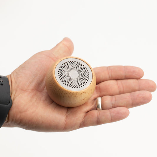 Hölzerner Mandela-Effekt-Mini-Lautsprecher – Naturholz 3W Bluetooth