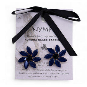 Vintage Glass Flowers Earrings – Stainless Steel