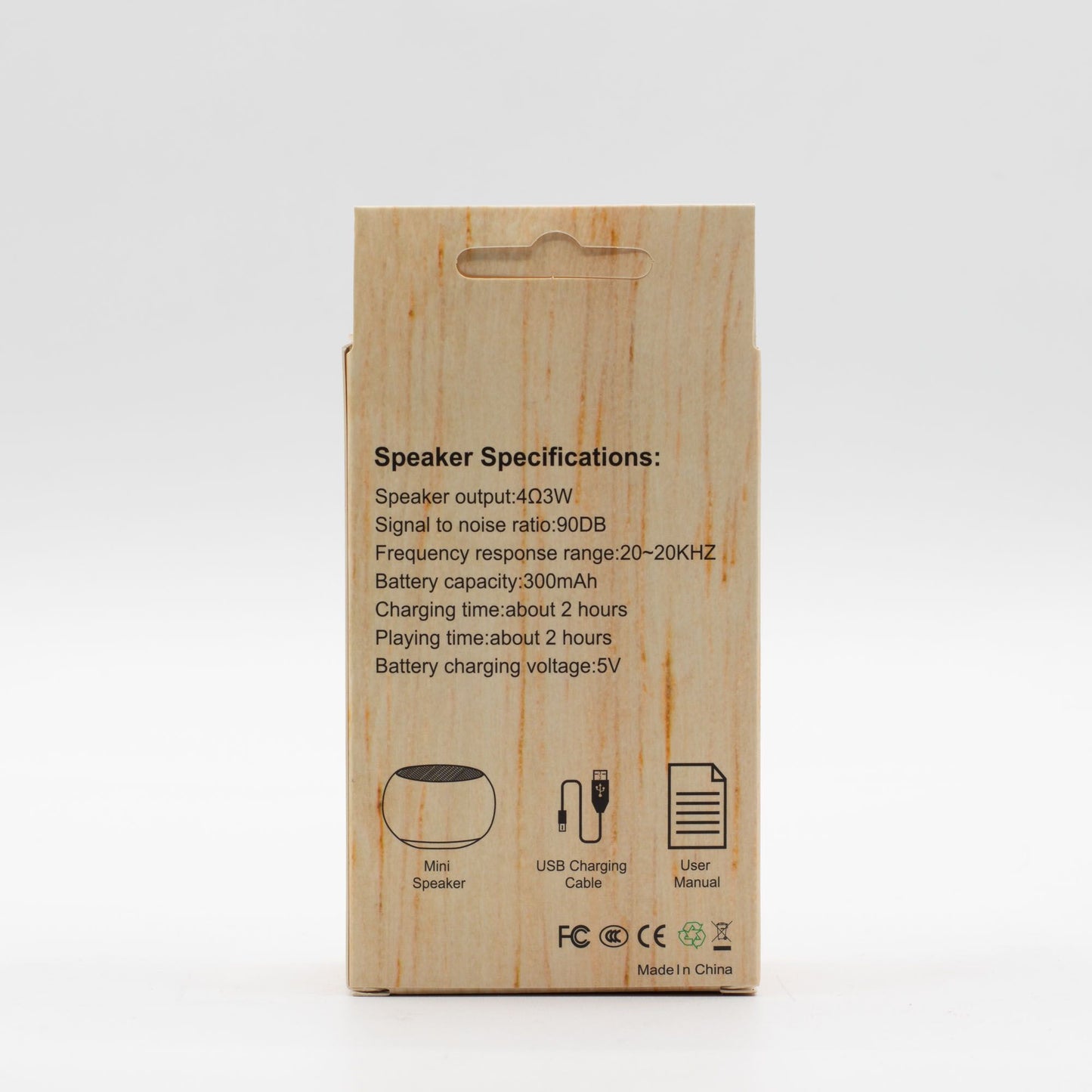 Wooden Mandela Effect Mini Speaker – Natural Wood 3W Bluetooth