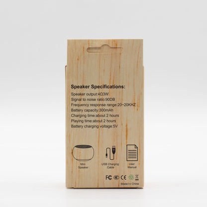 Wooden Mandela Effect Mini Speaker – Natural Wood 3W Bluetooth